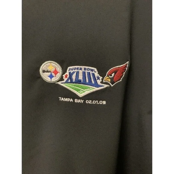 Pittsburgh Steelers  Men L Black NFL  Super Bowl Cutter & Buck - Picture 2 of 8